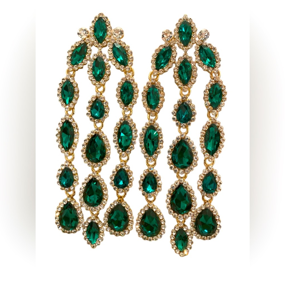 GEMSTONE LONG EARRINGS